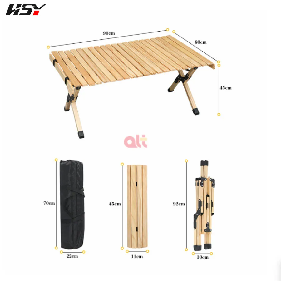 L90*W60*H45CM Folding Outdoor Camping Table Wooden Egg Roll Table Picnic Desk Garden Party Portable Table Travel Hiking
L90*W60*H45CM Folding Outdoor Camping Table Wooden Egg Roll Table Picnic Desk Garden Party Portable Table Travel Hiking
