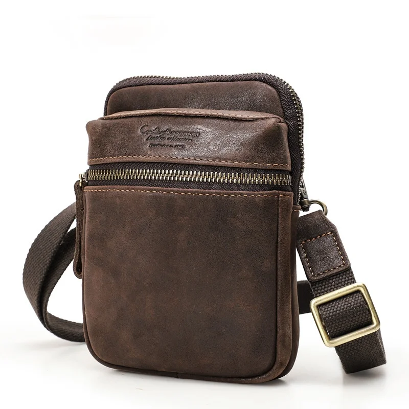 Retro Crazy Horse Leather Men's Waist Bag European and American Trendy Men's Shoulder Messenger Bag
Retro Crazy Horse Leather Men's Waist Bag European and American Trendy Men's Shoulder Messenger Bag
