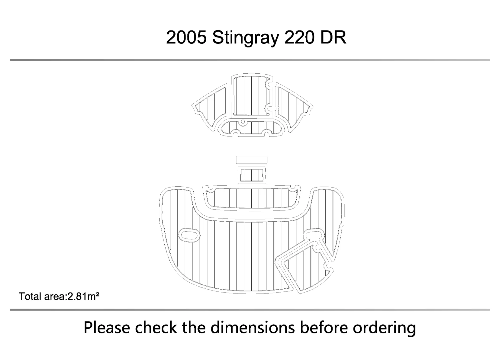 2005 Stingray 220 DR Swim Platform Pads 1/4" 6mm EVA Teak Decking Non-slip mat
2005 Stingray 220 DR Swim Platform Pads 1/4" 6mm EVA Teak Decking Non-slip mat