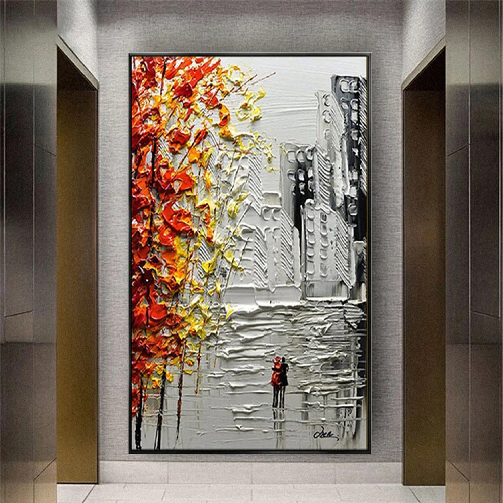 Large Size 100% Handpainted Abstract Oil Painting On Canvas Modern City Landscape Palette Knife Building Wall Art For Home Decor
Large Size 100% Handpainted Abstract Oil Painting On Canvas Modern City Landscape Palette Knife Building Wall Art For Home Decor