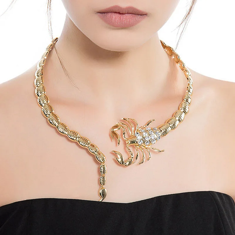 New Fashion Scorpion&Snake Shape Women Necklace Gold&Silver Color Alloy Animal Shape Rhinestone Woman Choker Neck Neckalce Women
New Fashion Scorpion&Snake Shape Women Necklace Gold&Silver Color Alloy Animal Shape Rhinestone Woman Choker Neck Neckalce Women