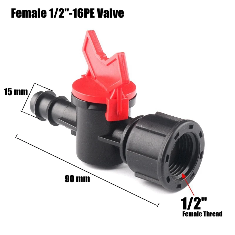 20pcs 1/2''-16mm PE Pipe Valve Durable Garden Water Connectors Gardening Micro Drip Irrigation System Fittings Water Hose Switch
20pcs 1/2''-16mm PE Pipe Valve Durable Garden Water Connectors Gardening Micro Drip Irrigation System Fittings Water Hose Switch