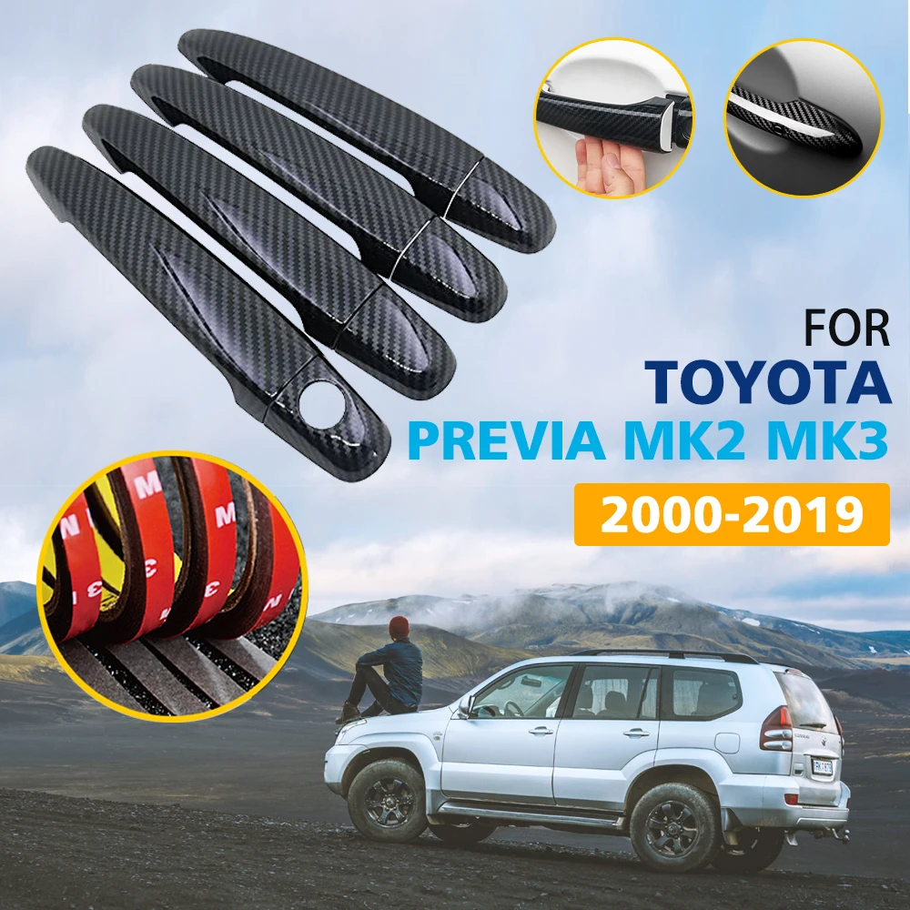 Black Colour Carbon Fiber Door Handles Cover Trim for Toyota Previa MK1 MK2 XR30 XR40 XR50 2000-2019 Car Accessories Stickers
Black Colour Carbon Fiber Door Handles Cover Trim for Toyota Previa MK1 MK2 XR30 XR40 XR50 2000-2019 Car Accessories Stickers