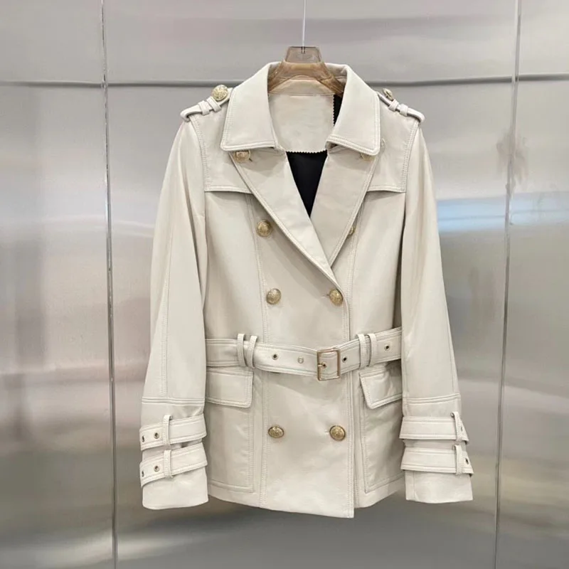 Women Clothes Spring Short Length Import Real Sheepskin Turn-Down Collar Coat With Sashes Genuine Leather Jacket Size M-XXL
Women Clothes Spring Short Length Import Real Sheepskin Turn-Down Collar Coat With Sashes Genuine Leather Jacket Size M-XXL