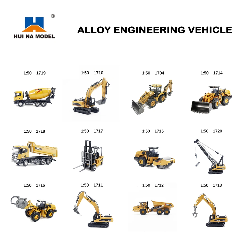 HUINA 1:50 Dump Truck Excavator Wheel Loader Diecast Metal Model Construction Vehicle Toys For Boys Christmas Birthday Gift Car
HUINA 1:50 Dump Truck Excavator Wheel Loader Diecast Metal Model Construction Vehicle Toys For Boys Christmas Birthday Gift Car