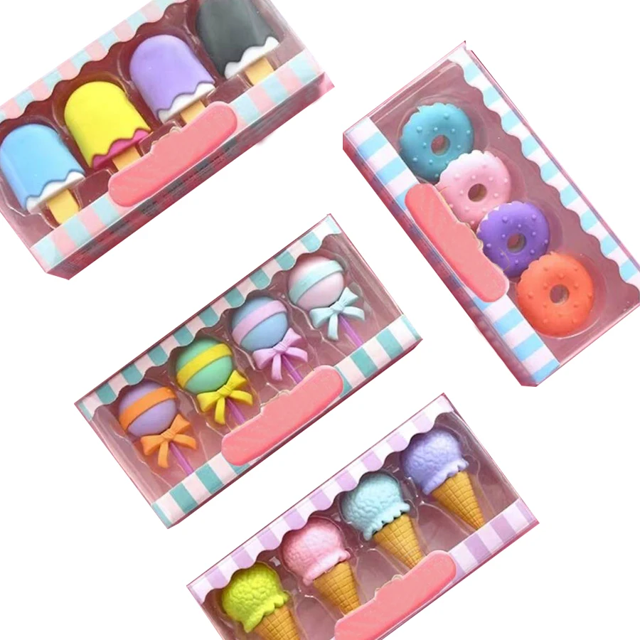 Korean Ice Cream Eraser Set /School Stationery Rubber Eraser Set/Kids Eraser Set 4 Boxes Per Lot
Korean Ice Cream Eraser Set /School Stationery Rubber Eraser Set/Kids Eraser Set 4 Boxes Per Lot