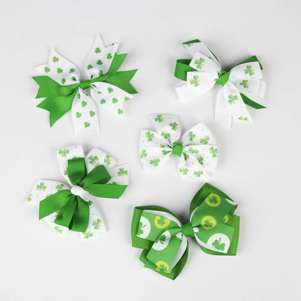 20 PCS/LOT, St. Patrick's Day Hair Accessories, Grossgrain Ribbon Hair Bow Clips
20 PCS/LOT, St. Patrick's Day Hair Accessories, Grossgrain Ribbon Hair Bow Clips