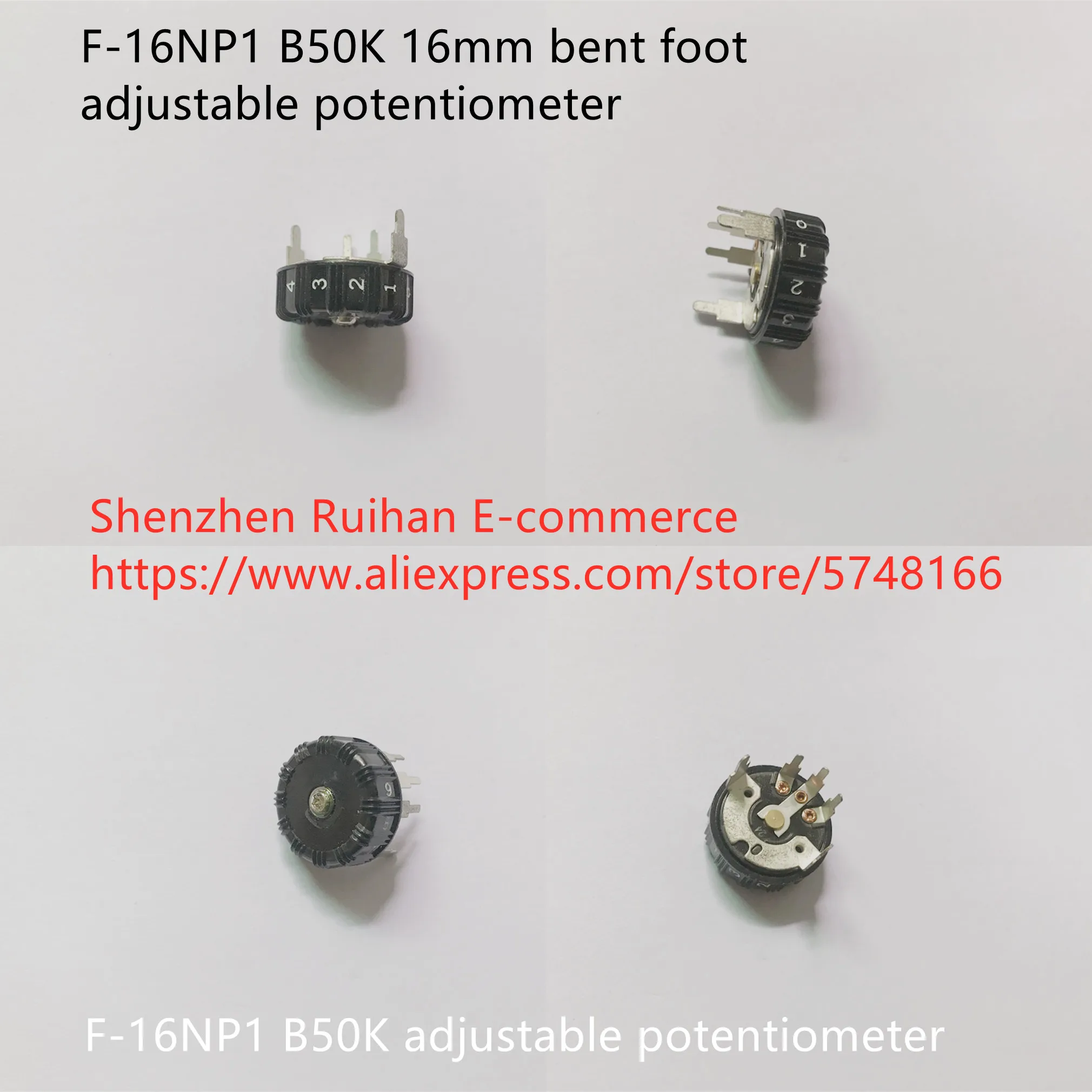 Original new 100% F-16NP1 B50K 16mm bent foot adjustable potentiometer (SWITCH)
Original new 100% F-16NP1 B50K 16mm bent foot adjustable potentiometer (SWITCH)
