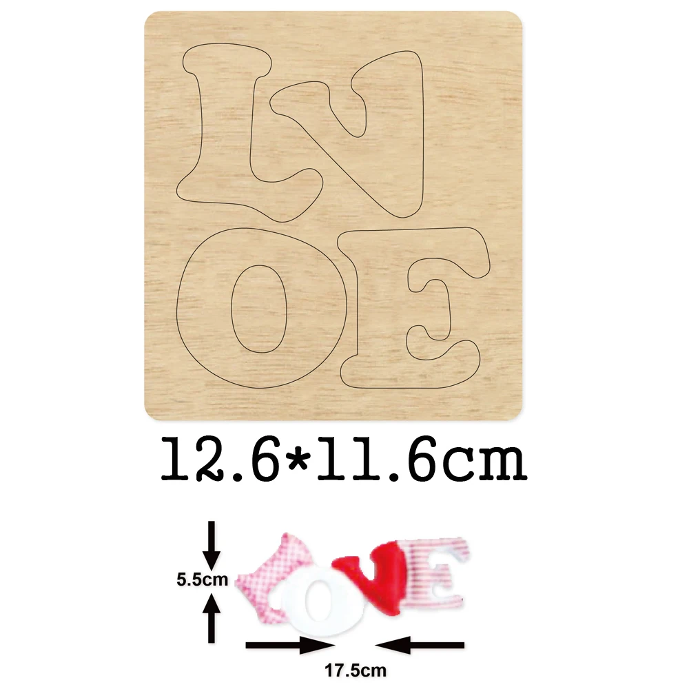 LOVE Letters Wooden Mold Wood Dies For DIY Leather Cloth Paper Craft Suitable for Common Die Cutting Machines on the Market 2020
LOVE Letters Wooden Mold Wood Dies For DIY Leather Cloth Paper Craft Suitable for Common Die Cutting Machines on the Market 2020