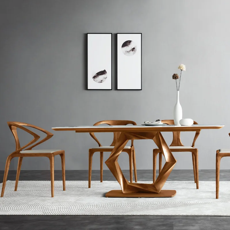 Italian minimalist modern Chinese solid wood rock dining table luxury stone rectangular high end simple new Chinese table
Italian minimalist modern Chinese solid wood rock dining table luxury stone rectangular high end simple new Chinese table