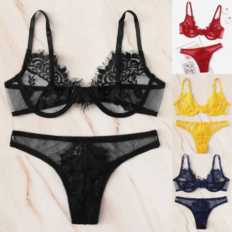 Sexy 2Pcs Women Lingerie Lace Babydoll Unpadded Bra HIgh Waist G-String Thong Underwear Nightwear Exotic Set
Sexy 2Pcs Women Lingerie Lace Babydoll Unpadded Bra HIgh Waist G-String Thong Underwear Nightwear Exotic Set