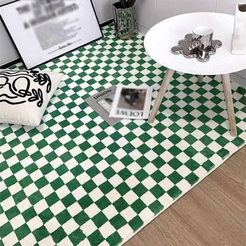 Retro Green White Checkered Carpet Rug Moroccan for Living Room Bedroom Decor Green Plaid Carpet Nordic Simple Coffee Table Mat
Retro Green White Checkered Carpet Rug Moroccan for Living Room Bedroom Decor Green Plaid Carpet Nordic Simple Coffee Table Mat