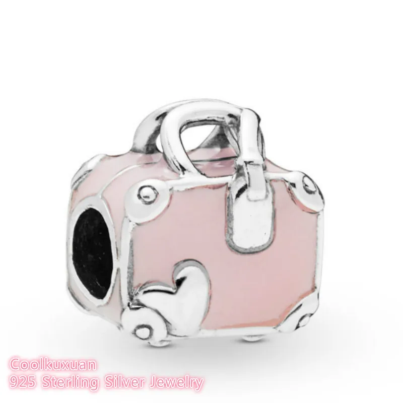 Summer 100% 925 Sterling Silver Pink Travel Bags Charm beads Fits Original Brandbracelets Jewelry Making
Summer 100% 925 Sterling Silver Pink Travel Bags Charm beads Fits Original Brandbracelets Jewelry Making