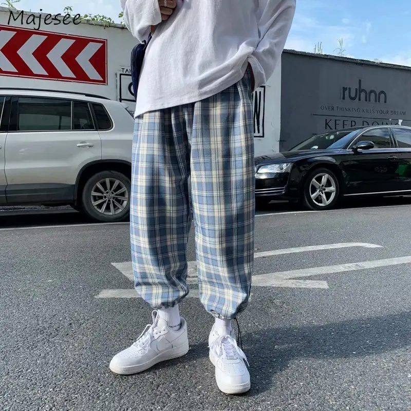 Plaid Casual Pants Men Couples Large Size M-3XL Bundle Drawstring Straight Ankle-length Trousers College Students Elastic Waist
Plaid Casual Pants Men Couples Large Size M-3XL Bundle Drawstring Straight Ankle-length Trousers College Students Elastic Waist