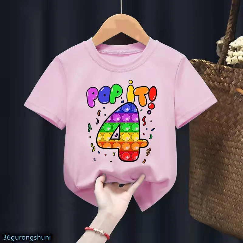 Pink t shirt 3th-9th Birthday Girl Graphic Print T-Shirt Girls Rainbow Unicorn Fidget Toys Kawaii Kids Clothes Funny Tshirt
Pink t shirt 3th-9th Birthday Girl Graphic Print T-Shirt Girls Rainbow Unicorn Fidget Toys Kawaii Kids Clothes Funny Tshirt