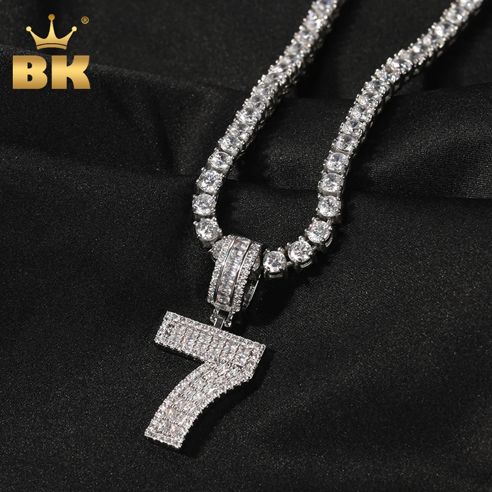 THE BLING KING Baguettecz Numbers Pendant Iced Out Square Cubic Zirconia Initial Letter Necklace Men Women Hiphop Jewelry Gift
THE BLING KING Baguettecz Numbers Pendant Iced Out Square Cubic Zirconia Initial Letter Necklace Men Women Hiphop Jewelry Gift