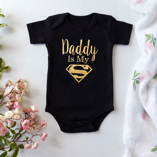 Baby Rompers Newborn Baby Boys Girls Clothes Daddy Is My Hero Funny Print Infant Baby Jumpsuit Cute Casual Baby Sleepwear
Baby Rompers Newborn Baby Boys Girls Clothes Daddy Is My Hero Funny Print Infant Baby Jumpsuit Cute Casual Baby Sleepwear