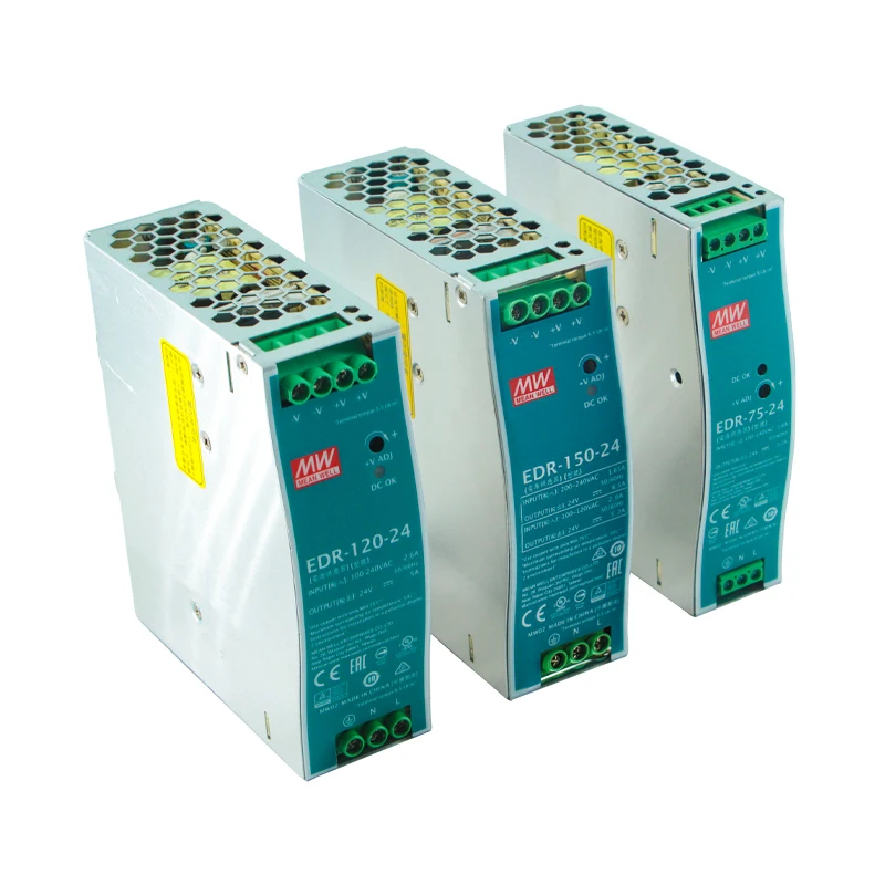 MEAN WELL EDR Series Economy DIN Rail Power Supply AC to DC 75w 120w 150w Single Output Industrial Power Supply 47~63HZ
MEAN WELL EDR Series Economy DIN Rail Power Supply AC to DC 75w 120w 150w Single Output Industrial Power Supply 47~63HZ