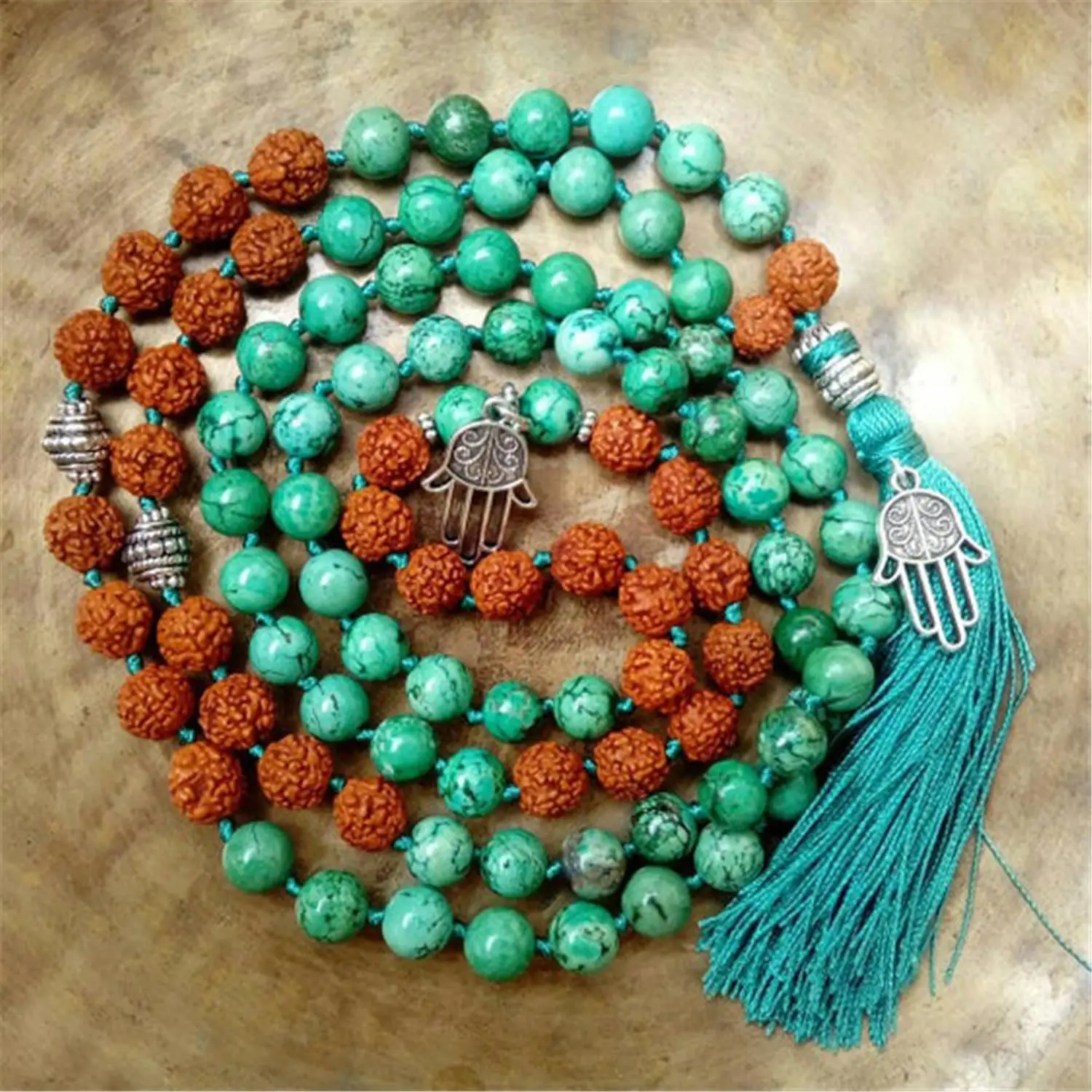 8mm Turquoise Rudraksha 108 Beads Handmade Tassel Necklace Yoga Yoga Mala Prayer Buddhism Buddhist Chakra Spirituality Men
8mm Turquoise Rudraksha 108 Beads Handmade Tassel Necklace Yoga Yoga Mala Prayer Buddhism Buddhist Chakra Spirituality Men