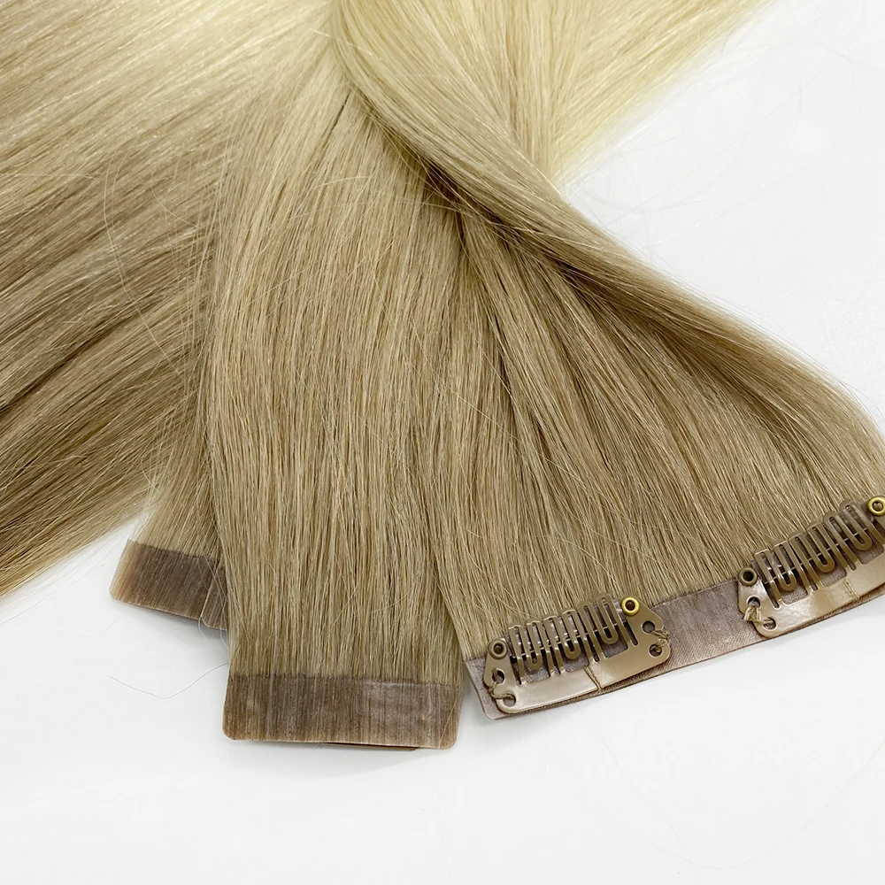 Kayla Seamless Clip in Hair Extensions Remy Human Hair 80-120g PU Tape In Hair Extensions Ombre Blonde Color Skin Weft
Kayla Seamless Clip in Hair Extensions Remy Human Hair 80-120g PU Tape In Hair Extensions Ombre Blonde Color Skin Weft