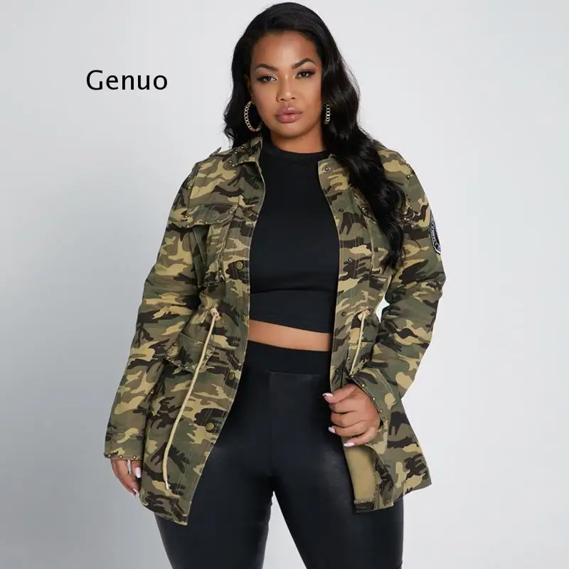 Spring Clothes for Women Rivet Patch Coat Drawing Slim Streetwear Camouflage Long Sleeve Jacket Wholesale Dropshipping
Spring Clothes for Women Rivet Patch Coat Drawing Slim Streetwear Camouflage Long Sleeve Jacket Wholesale Dropshipping