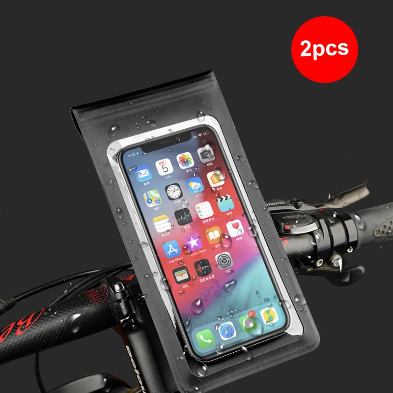 2pcs Bike Phone Holder Case Waterproof Touch Screen Mobile Phone Bag 360 Rotation Rear View Mirror Bike Stand For 6'' Smartphone
2pcs Bike Phone Holder Case Waterproof Touch Screen Mobile Phone Bag 360 Rotation Rear View Mirror Bike Stand For 6'' Smartphone