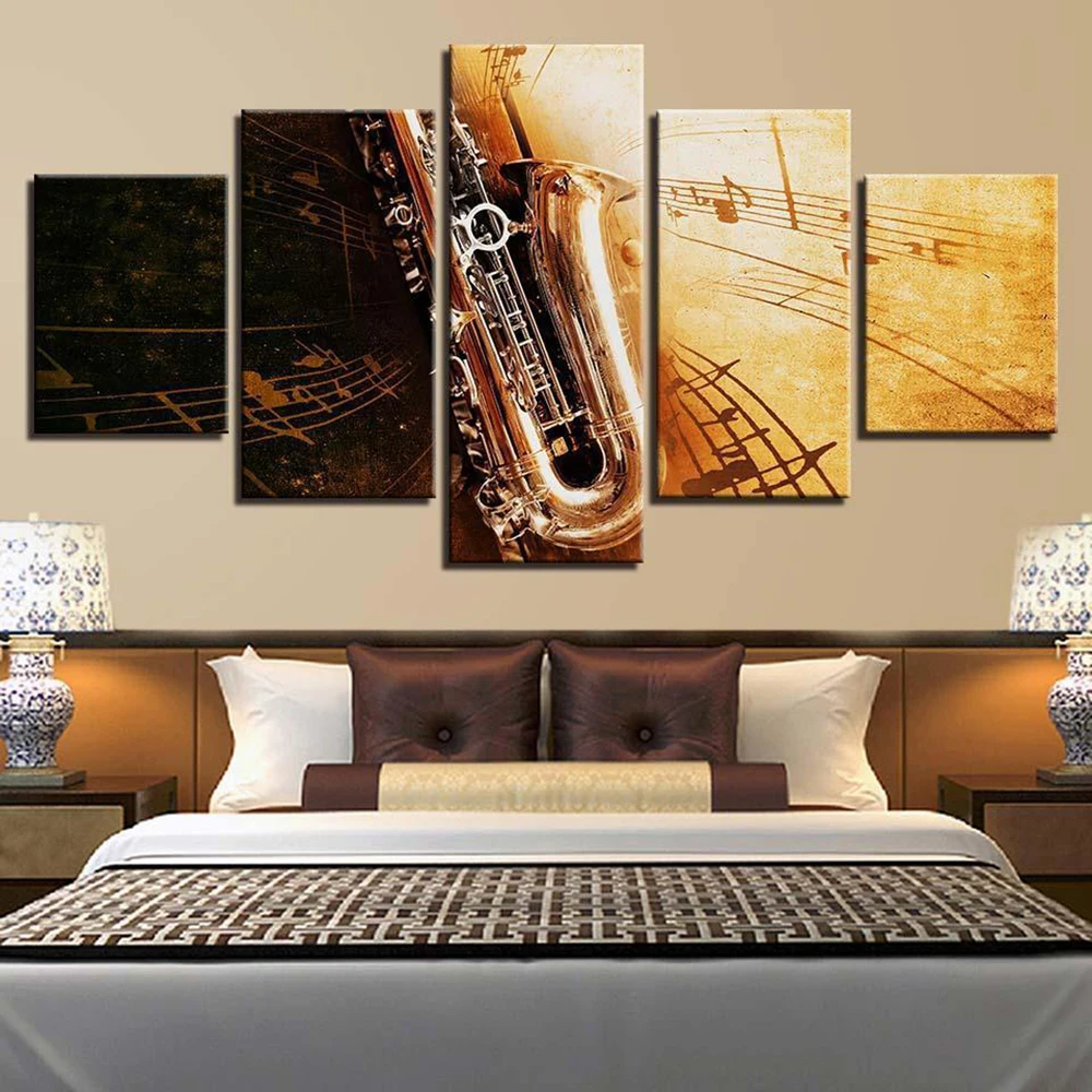 5 Pieces Wall Art Canvas Painting Saxophone Notes Music Poster Living Room Bedroom Home Decoration Modular Pictures
5 Pieces Wall Art Canvas Painting Saxophone Notes Music Poster Living Room Bedroom Home Decoration Modular Pictures