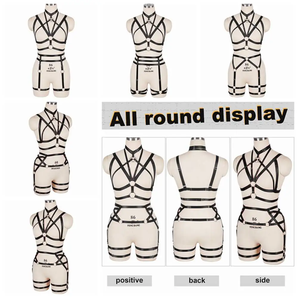 Black Harness Women O-Ring Erotic Accessories Cage Top With Garter Full Body Bondage Belts Leg Goth Fetish Lingerie Clothing
Black Harness Women O-Ring Erotic Accessories Cage Top With Garter Full Body Bondage Belts Leg Goth Fetish Lingerie Clothing
