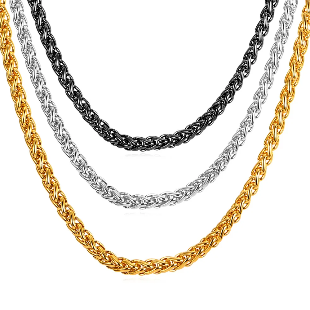 ChainsPro Chain For Men Gold/Black Color Necklace Men Stainless Steel Twisted Link Chain Wholesale Men Jewelry N250
ChainsPro Chain For Men Gold/Black Color Necklace Men Stainless Steel Twisted Link Chain Wholesale Men Jewelry N250