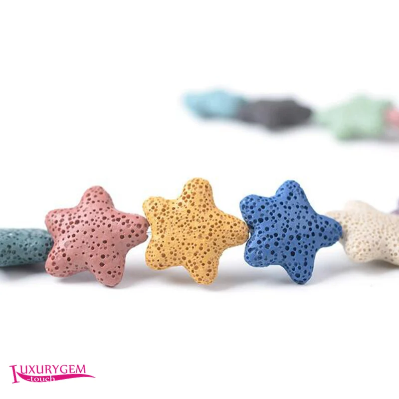 Natural Multicolor Lava Rock Stone Spacer Loose Beads 20mm Pentagram Shape DIY Jewelry Making 10Pcs wk428
Natural Multicolor Lava Rock Stone Spacer Loose Beads 20mm Pentagram Shape DIY Jewelry Making 10Pcs wk428