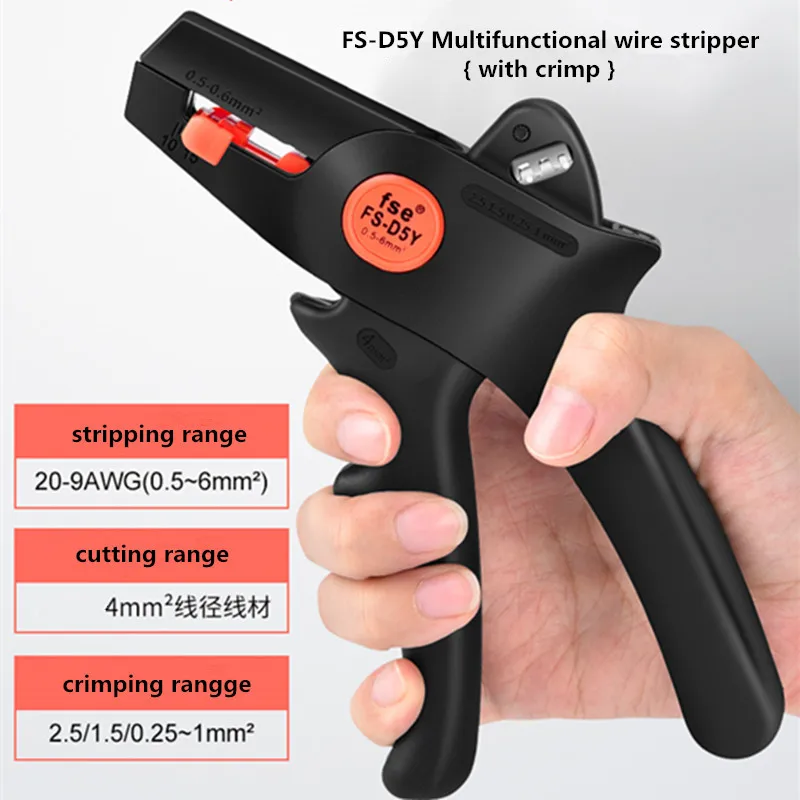 Wire Stripper Automatic Cutter Cable Scissors D5 Multitool Adjustable Precision Multi-function tool
Wire Stripper Automatic Cutter Cable Scissors D5 Multitool Adjustable Precision Multi-function tool