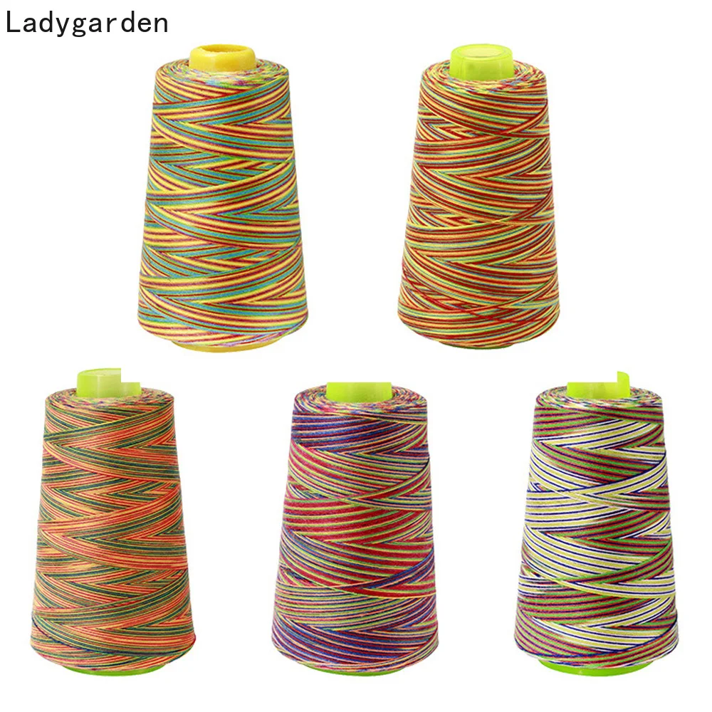 5PCS Sewing Threads Polyester Cotton Thread Multi- Colour Sewing Thread Rainbow Polyester Thread for Crocheting/ Lace 
5PCS Sewing Threads Polyester Cotton Thread Multi- Colour Sewing Thread Rainbow Polyester Thread for Crocheting/ Lace