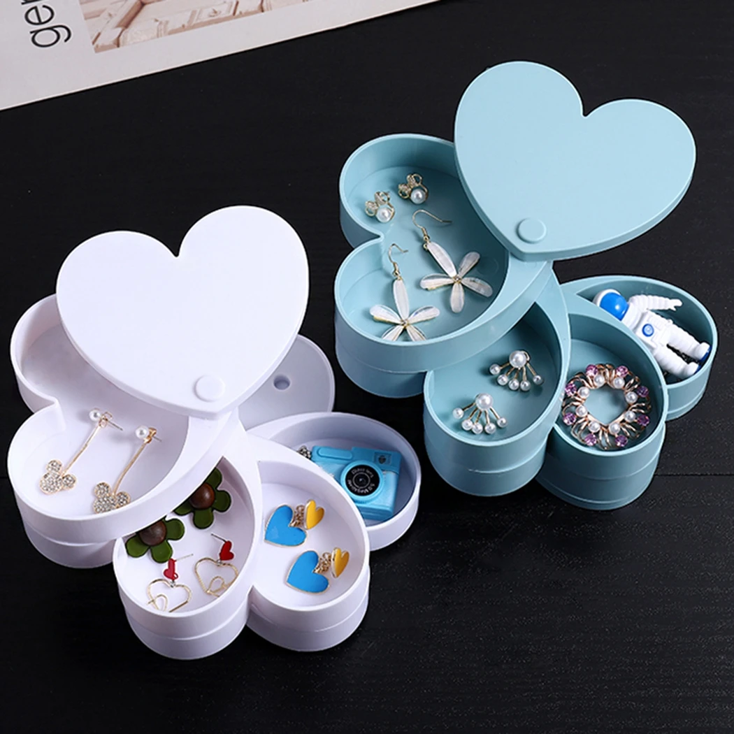 Plastic Jewelry Storage Box Multi-layer 360° Heart Jewelry Case Jewelry Container
Plastic Jewelry Storage Box Multi-layer 360° Heart Jewelry Case Jewelry Container