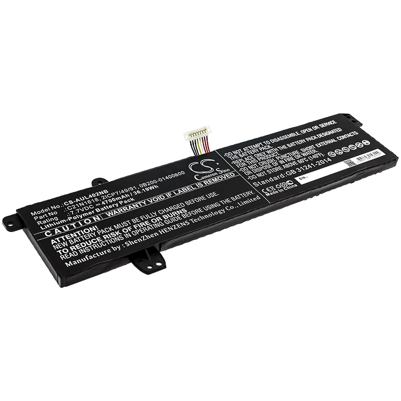 cameron sino battery for Asus E402BA,E402BA-1R,E402BA-2A,E402BA-2B,E402BA-fa010T,E402BA-fa036T,E402BA-fa040T,C21N1618
cameron sino battery for Asus E402BA,E402BA-1R,E402BA-2A,E402BA-2B,E402BA-fa010T,E402BA-fa036T,E402BA-fa040T,C21N1618