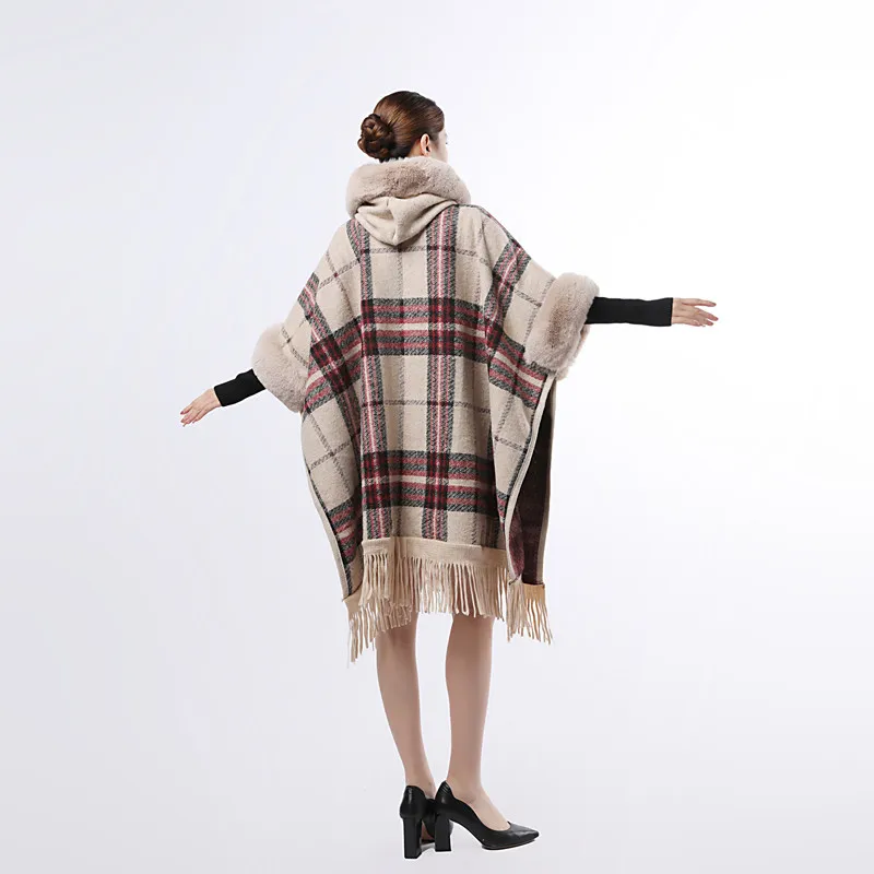 FOLOBE Khaki Plaid New Tassel Plush Collar Plaid Shawl Loose and Warm Women's Plus Size Woolen Coat
FOLOBE Khaki Plaid New Tassel Plush Collar Plaid Shawl Loose and Warm Women's Plus Size Woolen Coat