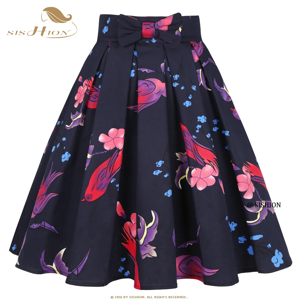 SISHION New Vintage Style Cotton Floral Birds Printed Rockabilly Flare Pleated Skirts SS0012 Femme Jupes Women Summer Skirt
SISHION New Vintage Style Cotton Floral Birds Printed Rockabilly Flare Pleated Skirts SS0012 Femme Jupes Women Summer Skirt