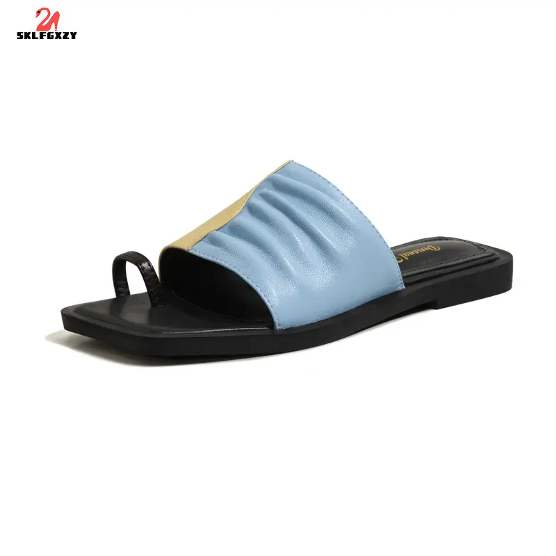 SKLFGXZY 2021 Beach Women Slippers 100% cow leather Sandals Women Slippers Flat Heel Casual Ladies Shoes Outdoor Female Slides
SKLFGXZY 2021 Beach Women Slippers 100% cow leather Sandals Women Slippers Flat Heel Casual Ladies Shoes Outdoor Female Slides