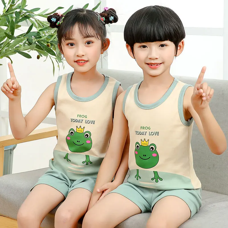 Children's vest set cotton boy baby sleeveless shorts small child girl 2021 new two-piece set thin
Children's vest set cotton boy baby sleeveless shorts small child girl 2021 new two-piece set thin