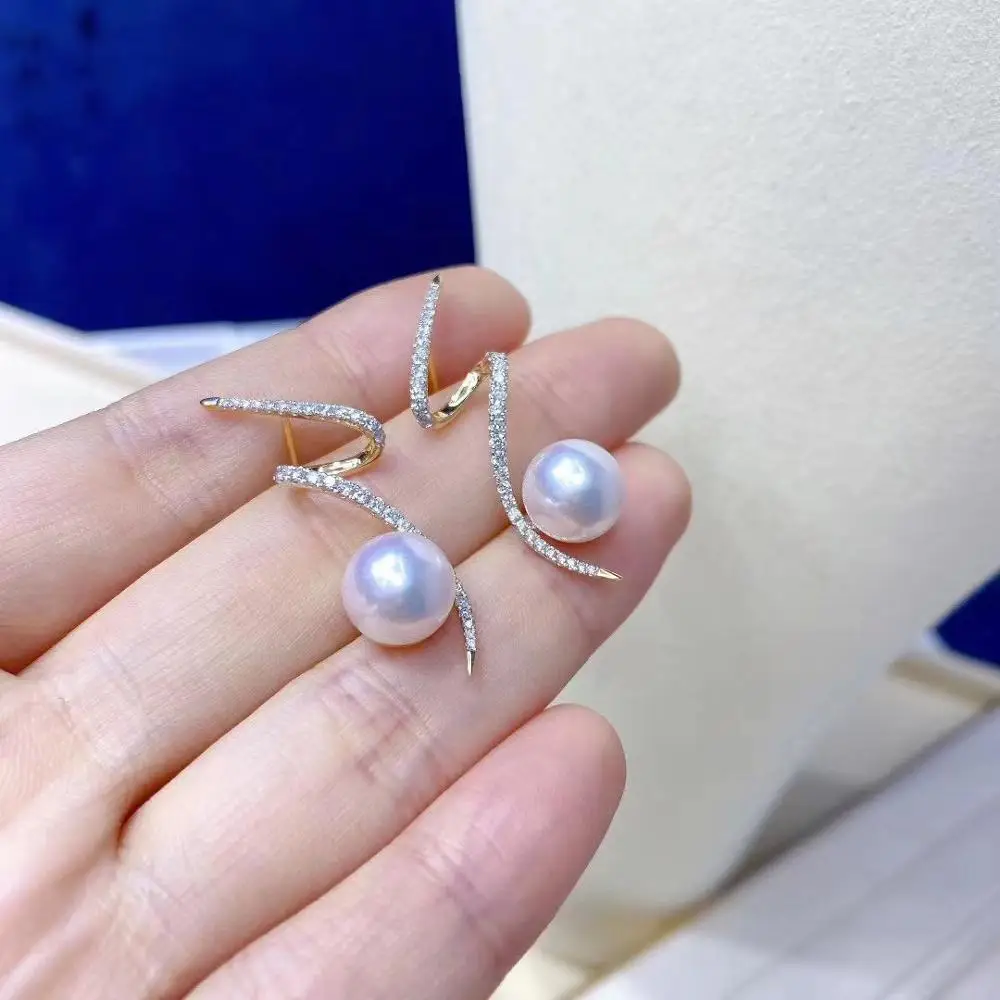 M1120 Solid S925 Sterling Silver Round 10-11mm Nature Fresh Water White Pearl Stud Earrings for Women Fine Presents
M1120 Solid S925 Sterling Silver Round 10-11mm Nature Fresh Water White Pearl Stud Earrings for Women Fine Presents