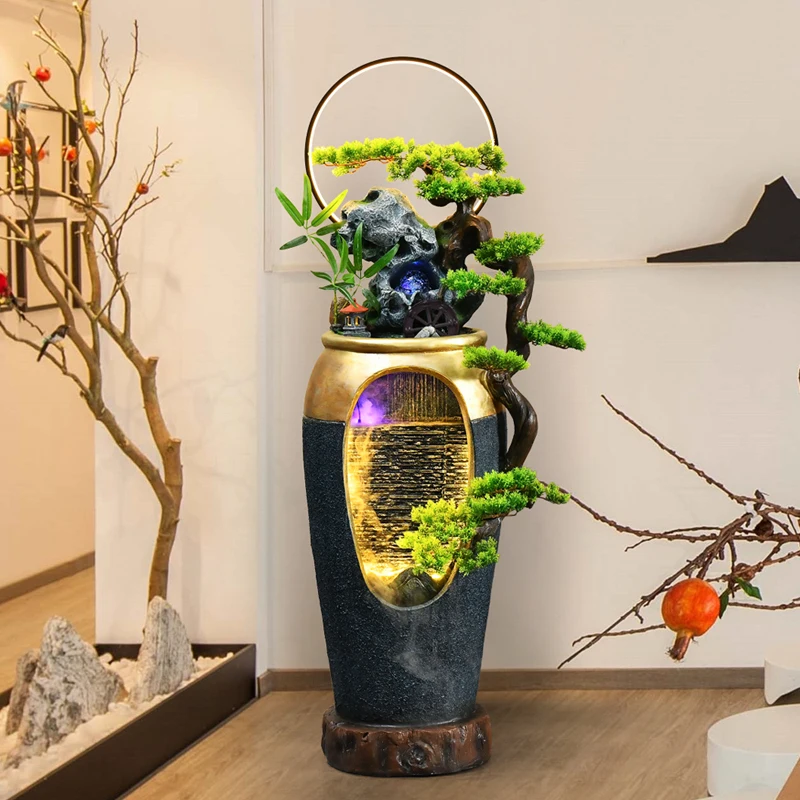 TT New Light Luxury Floor Water Fountain Landscape Home Vase Humidifier Entrance Decoration Decoration
TT New Light Luxury Floor Water Fountain Landscape Home Vase Humidifier Entrance Decoration Decoration