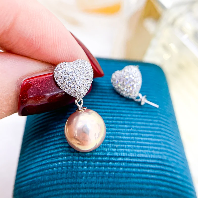 For Pearl Beads 8-13mm Luxury Heart Design Pearl Dangle Earrings Women Handmade Pearl Jewelry Accessory
For Pearl Beads 8-13mm Luxury Heart Design Pearl Dangle Earrings Women Handmade Pearl Jewelry Accessory