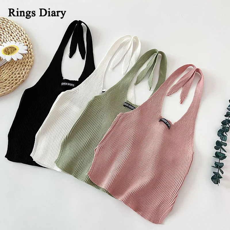 Rings Diary Sexy Sleeveless Halter Crop Tops Women 2021 Summer New Streetwear Fashion Backless Clubwear Night Bar Lady Tops
Rings Diary Sexy Sleeveless Halter Crop Tops Women 2021 Summer New Streetwear Fashion Backless Clubwear Night Bar Lady Tops