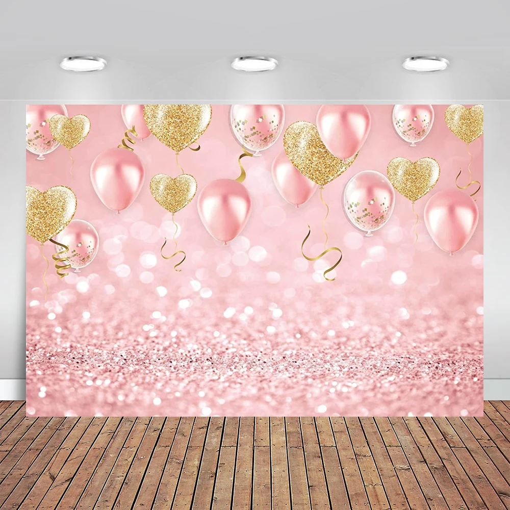 Girl Birthday Pink Golden Balloon Sparkling Background Party Decoration Supplies Photography Background Baby Shower Wedding Prop
Girl Birthday Pink Golden Balloon Sparkling Background Party Decoration Supplies Photography Background Baby Shower Wedding Prop