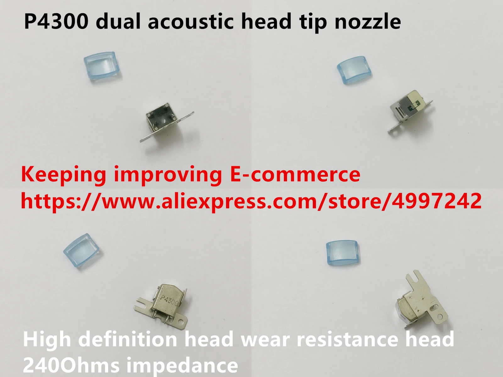 Hot spot P4300 dual acoustic head tip nozzle high definition head wear resistance head 240Ohms impedance sensor switch
Hot spot P4300 dual acoustic head tip nozzle high definition head wear resistance head 240Ohms impedance sensor switch