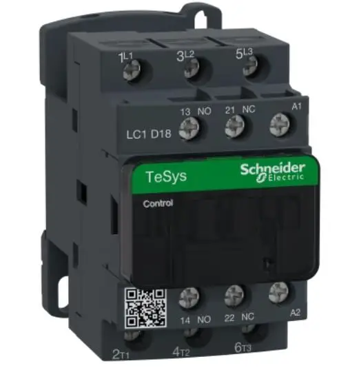 The elevator LC1D18F7 TeSys Deca contactor - 3P(3 NO) - AC-3 - = 440 V 18 A - 110 V AC coil
The elevator LC1D18F7 TeSys Deca contactor - 3P(3 NO) - AC-3 - = 440 V 18 A - 110 V AC coil