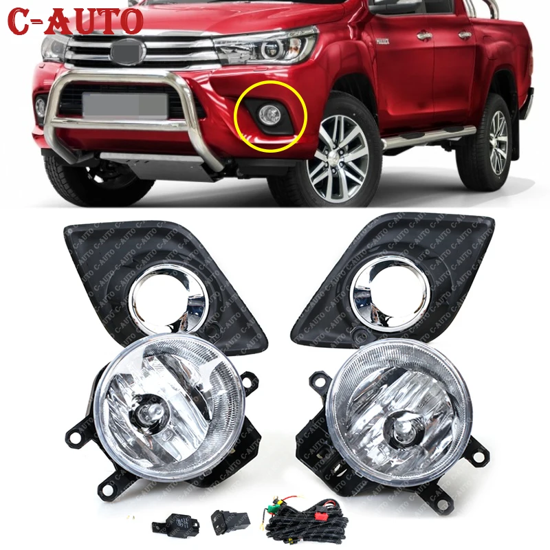 Car Front Bumper Fog Light Lamps 12V H11 Halogen with Harness For Toyota Hilux Revo M70 M80 2015 2016 2017 2018 Car Accessories
Car Front Bumper Fog Light Lamps 12V H11 Halogen with Harness For Toyota Hilux Revo M70 M80 2015 2016 2017 2018 Car Accessories