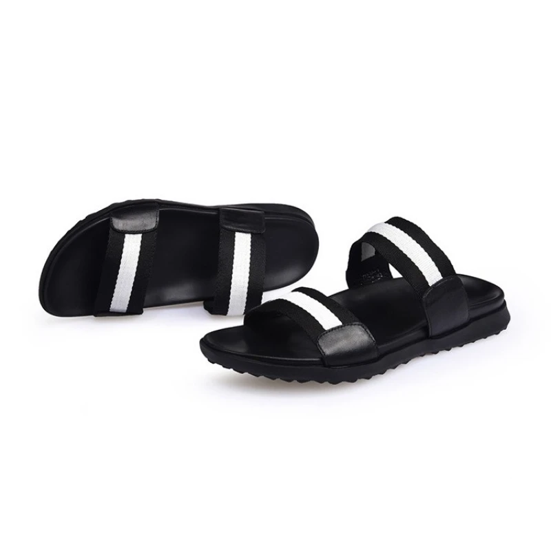 Beach Slippers Men Personalized Fashion Outdoor Summer Non-slip Flat Sandals 100% Real Leather Comfortable Open Toe Sandals
Beach Slippers Men Personalized Fashion Outdoor Summer Non-slip Flat Sandals 100% Real Leather Comfortable Open Toe Sandals