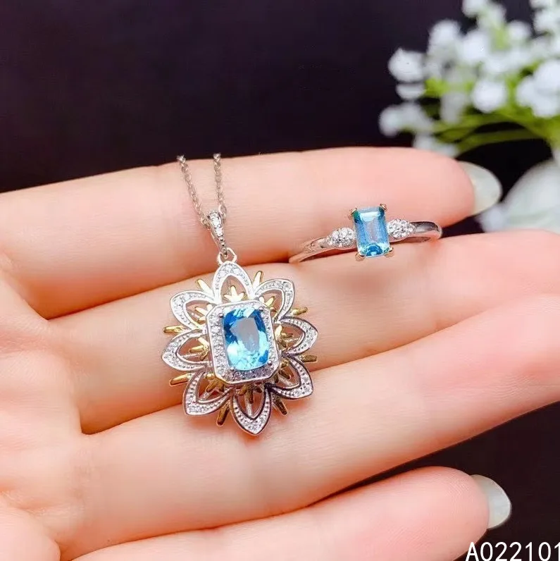 KJJEAXCMY Fine Jewelry 925 sterling silver inlaid natural blue topaz new girl trendy pendant ring set support test with box
KJJEAXCMY Fine Jewelry 925 sterling silver inlaid natural blue topaz new girl trendy pendant ring set support test with box
