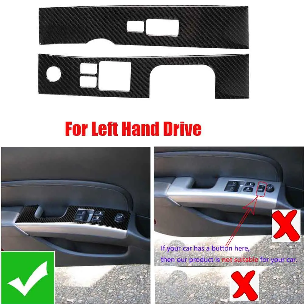2PCS Carbon Fiber Interior Window Lift Switch Panel Cover Trim Sticker For 350Z 06-09 For Left Hand Drive
2PCS Carbon Fiber Interior Window Lift Switch Panel Cover Trim Sticker For 350Z 06-09 For Left Hand Drive
