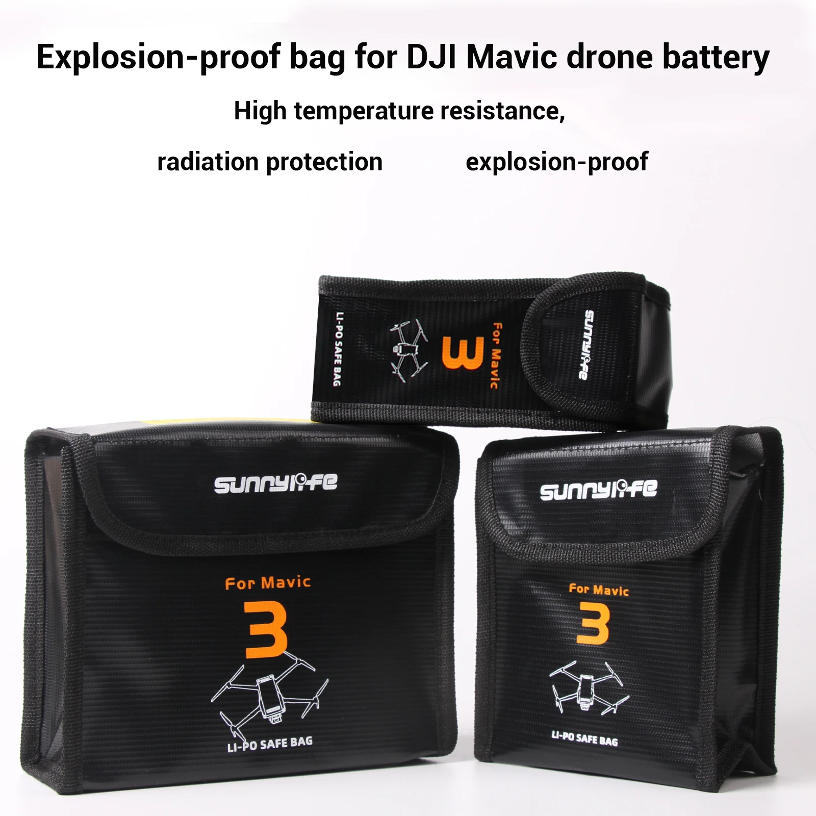 Взрывозащищенная сумка для батарей DJI Mavic 3 Аксессуары для Mavic 3 литиевая батарея безопасное хранение огнестойкая защитная коробка
Взрывозащищенная сумка для батарей DJI Mavic 3 Аксессуары для Mavic 3 литиевая батарея безопасное хранение огнестойкая защитная коробка